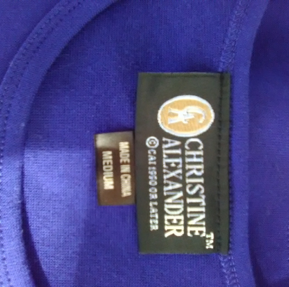 Royal Blue tank top by " Christine Alexander "